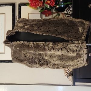 Gray Faux Fur Vest